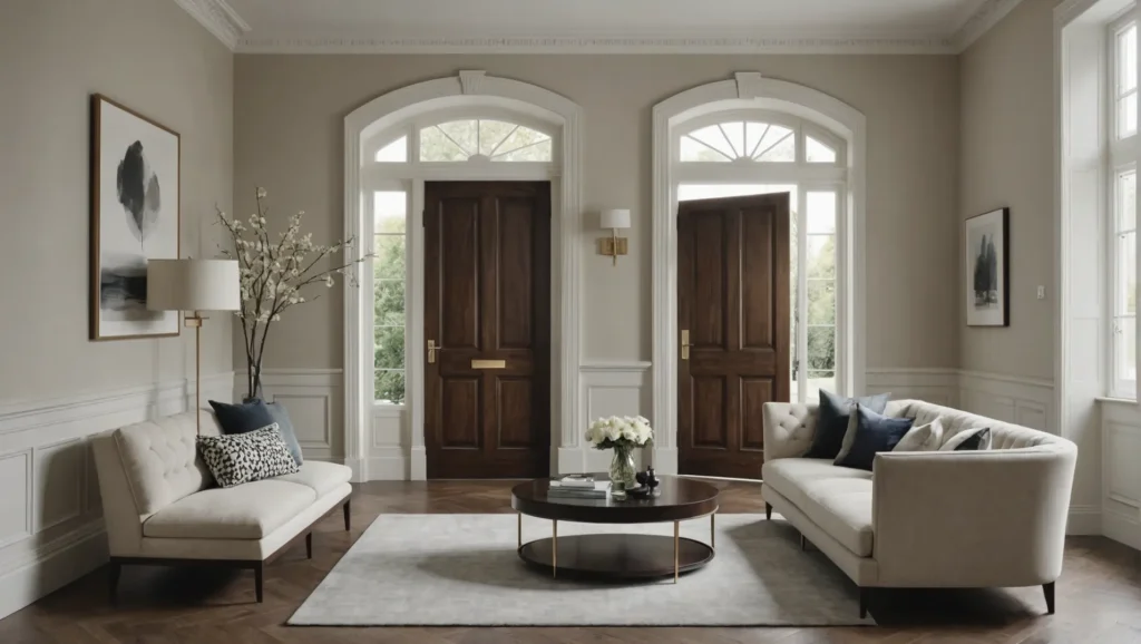Architrave and skirting board comparison in a modern interior
