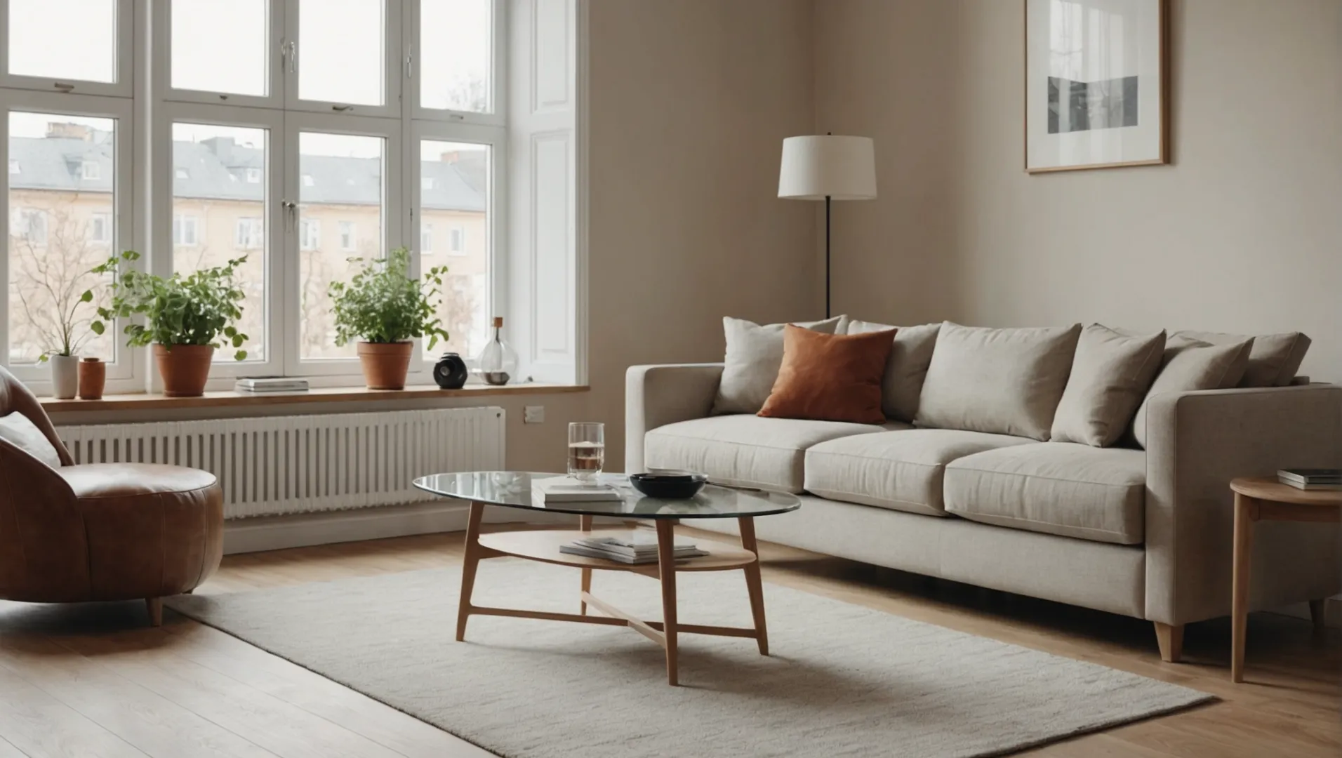 Elegant skirting boards in a modern living room