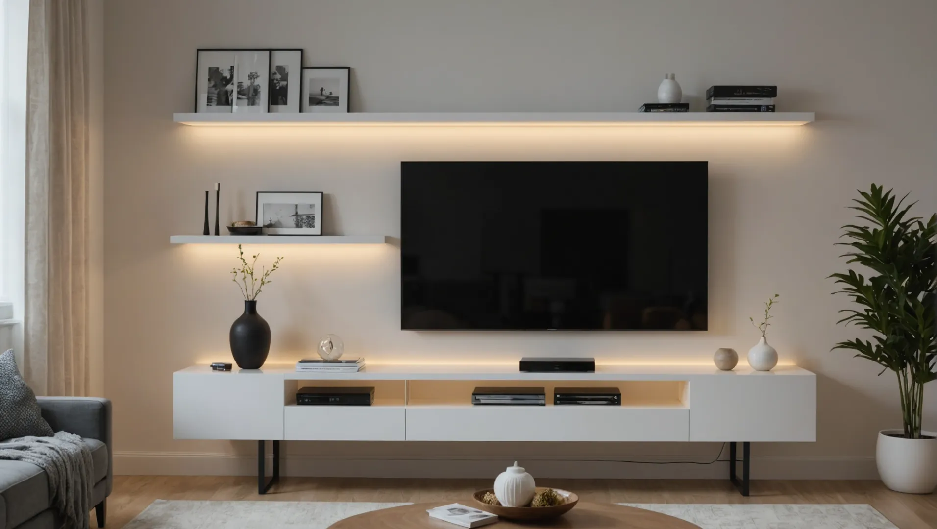 LED strip light installation with a compatible dimmer switch