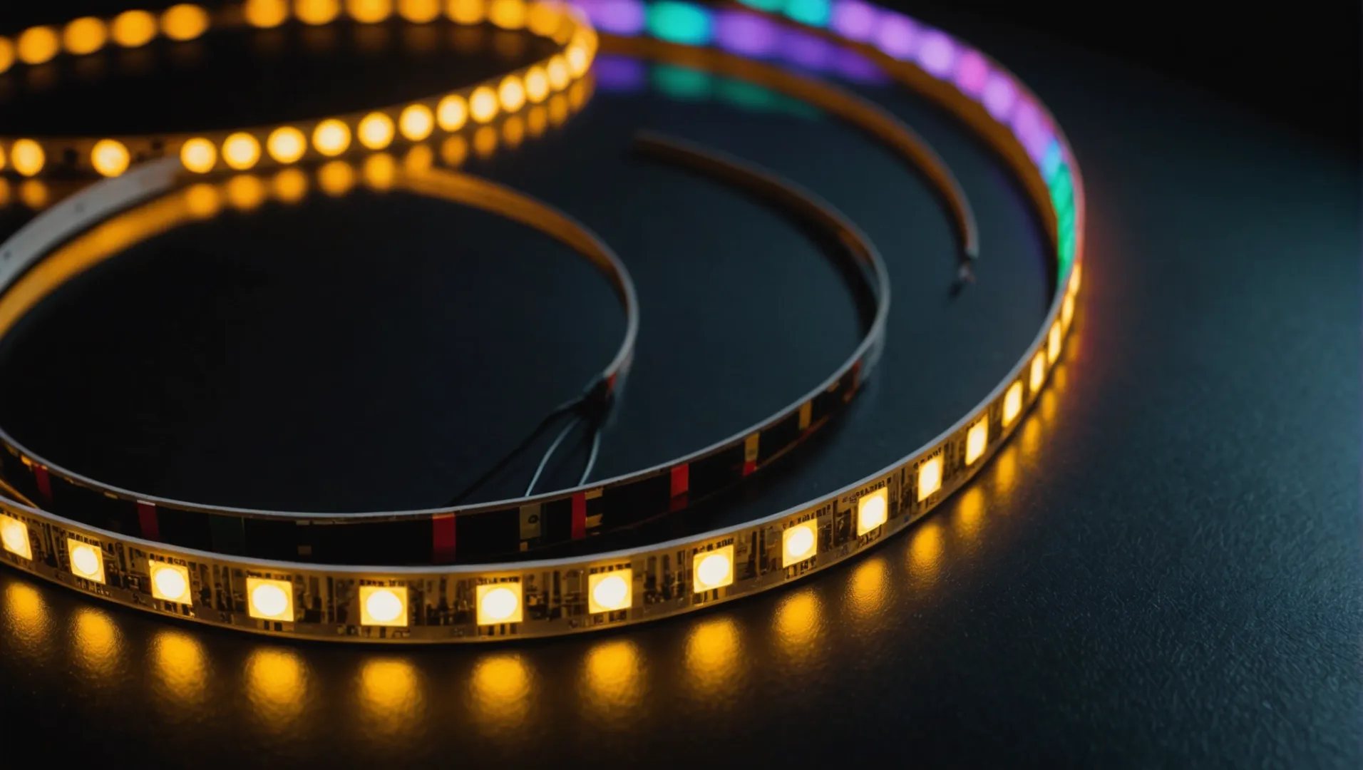 LED strip lights with calculation elements overlay