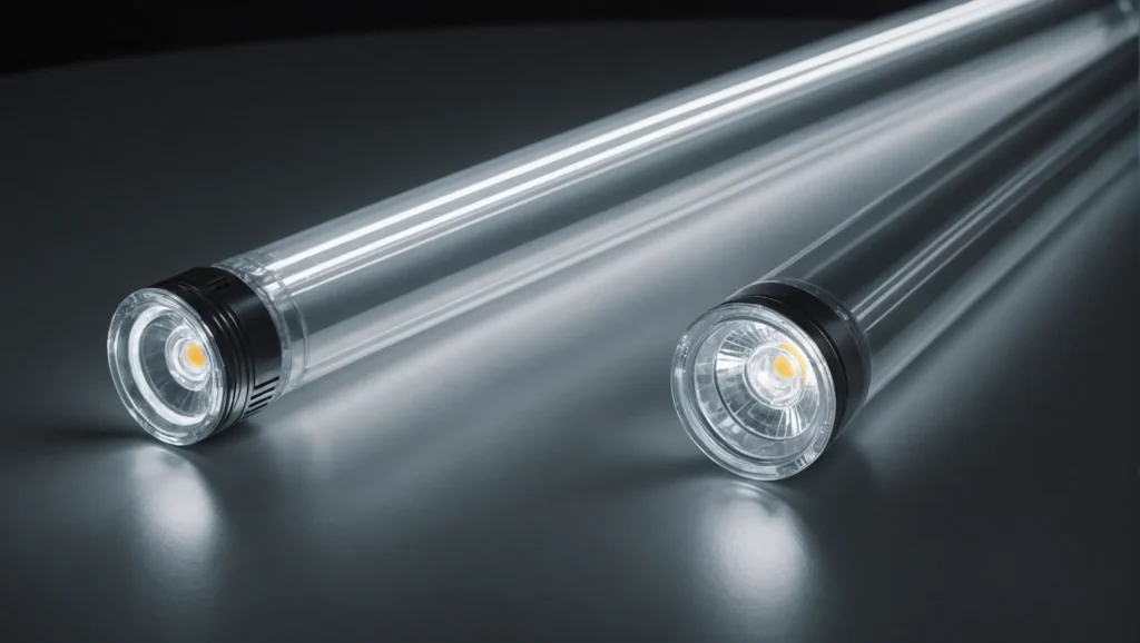Comparison of plastic and aluminum LED tube lights
