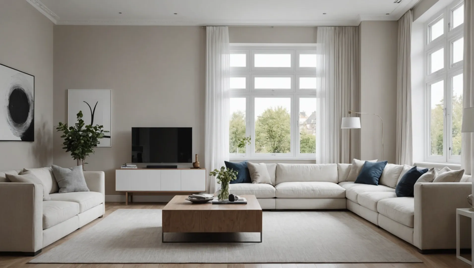 MDF skirting board in a modern living room