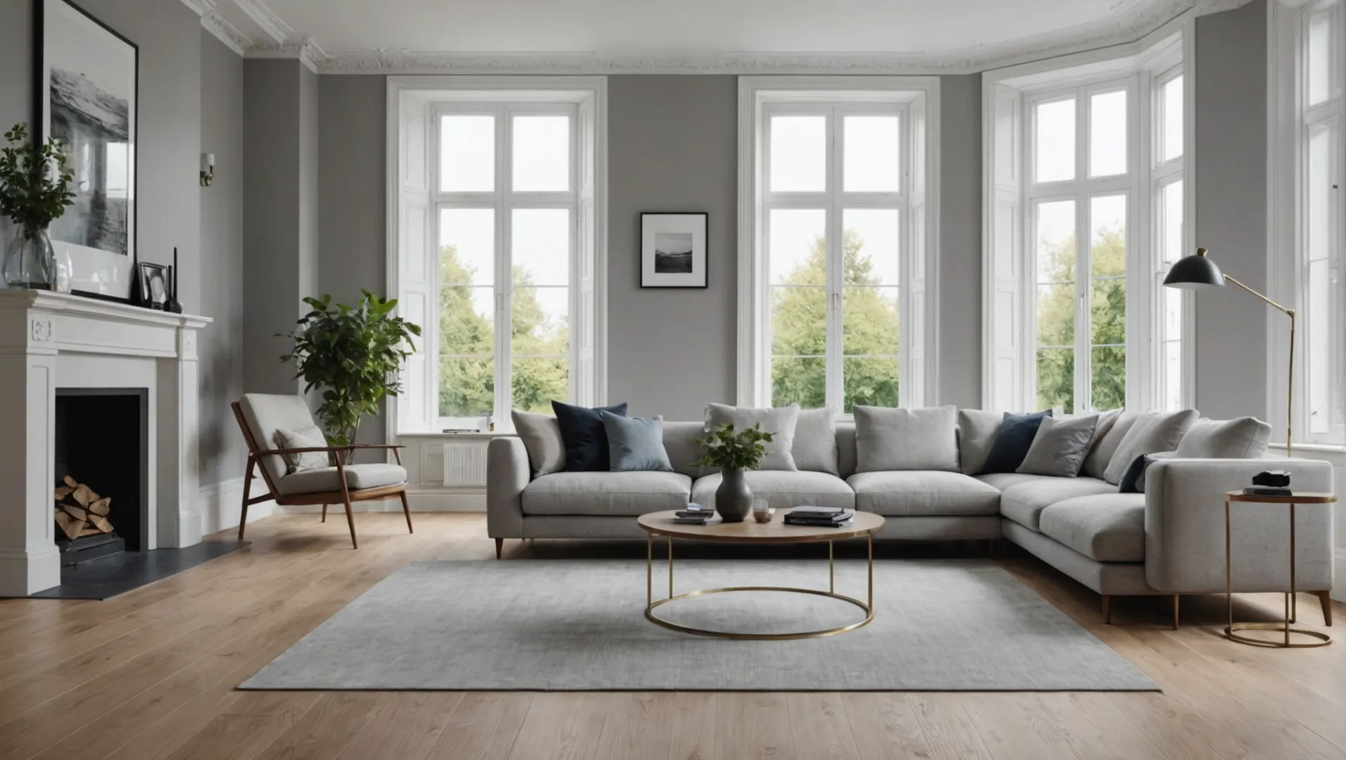 Modern Living Room with Skirting Boards A modern living room with elegant skirting boards