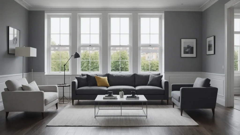 A room showcasing modern skirting boards along the walls.