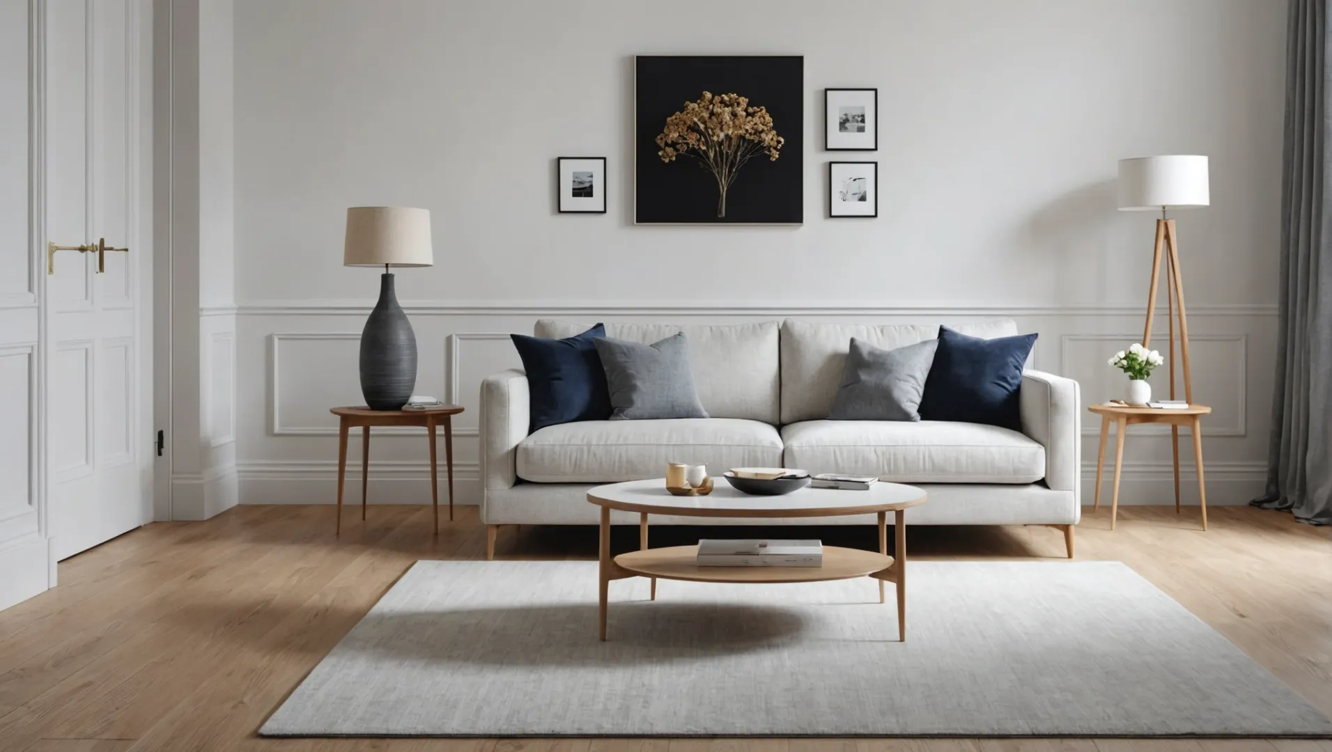 A room with elegant skirting boards protecting the walls from damage.