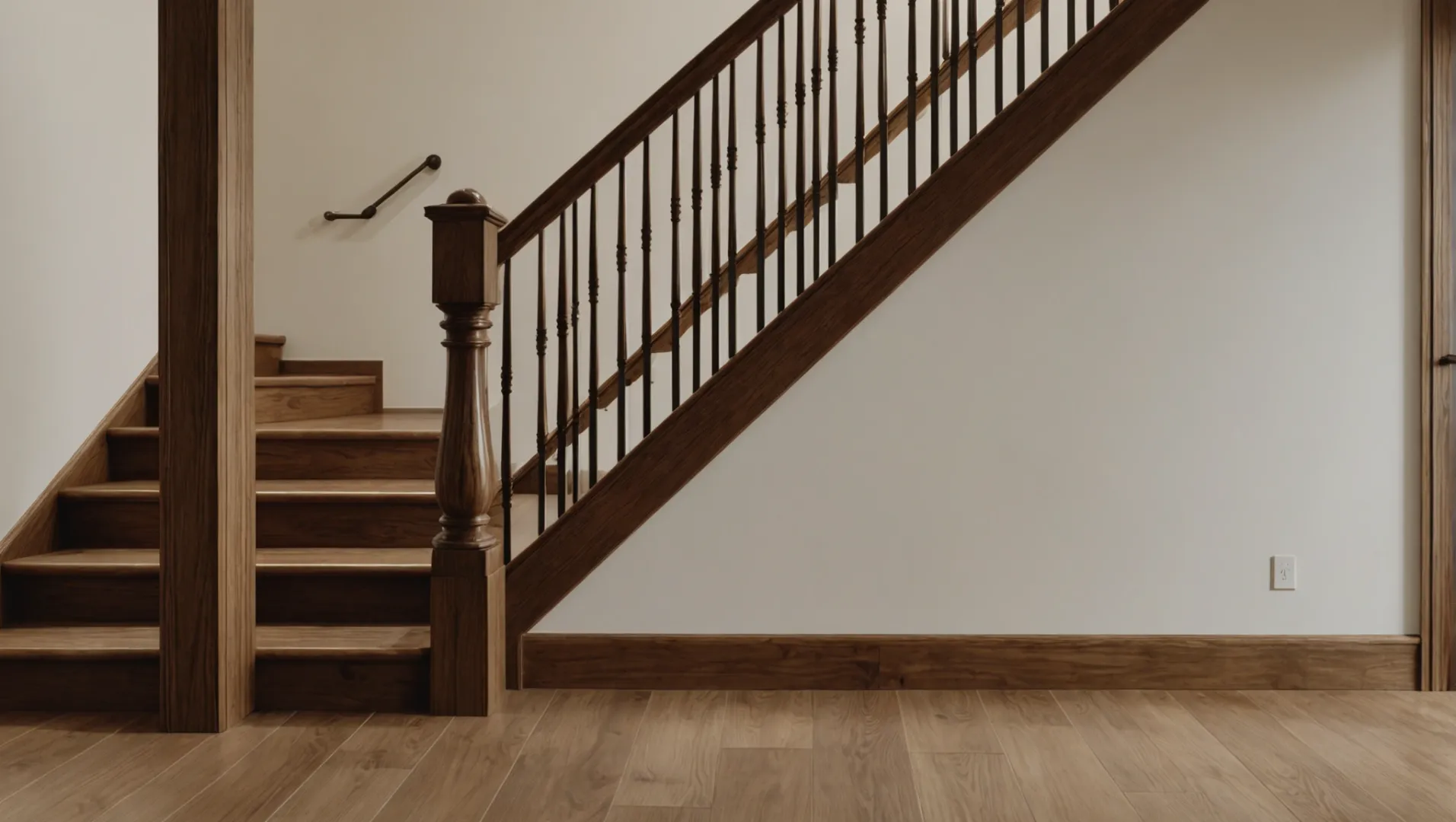 Stair Skirtboard Installation A beautifully finished staircase with a wooden skirtboard