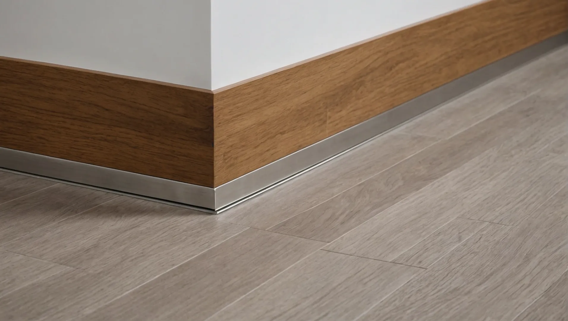 Various types of floor skirting on display