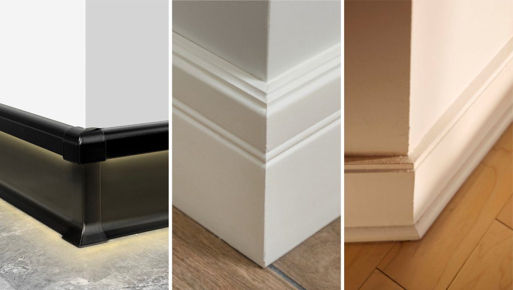 aluminum baseboard vs mdf vs wood