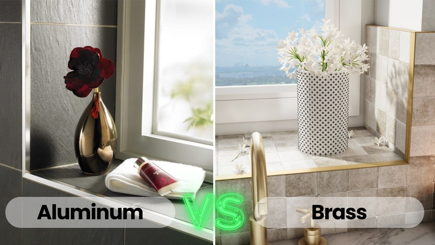 aluminum vs brass tile trim