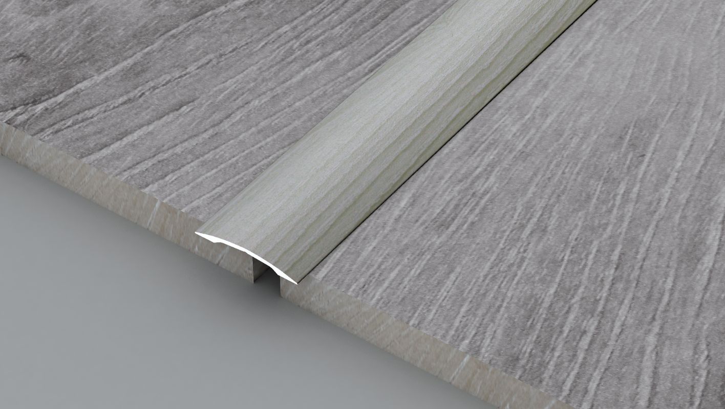 Close-up floor transition strips
