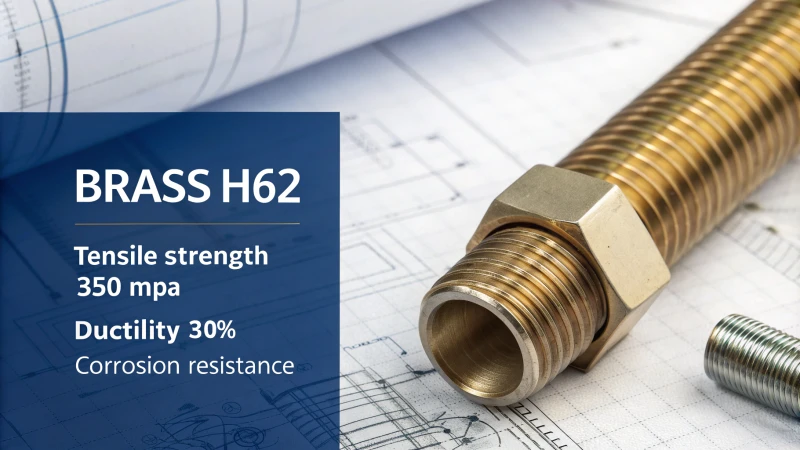 Infographic on mechanical properties of Brass H62