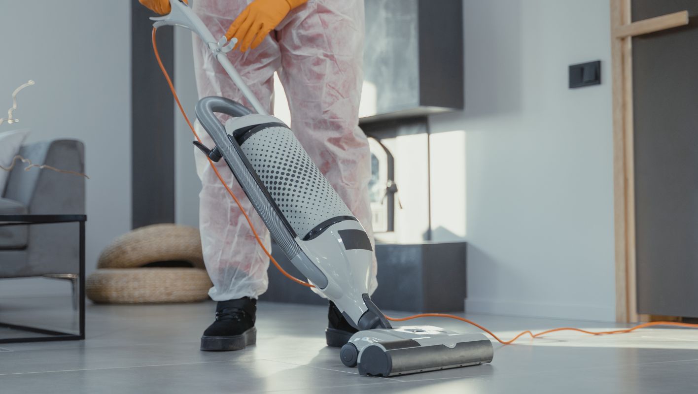 clean matte black floor tiles