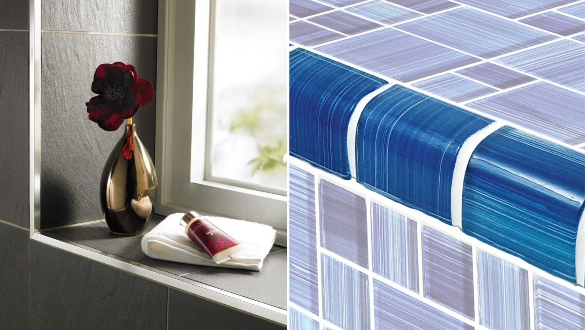 Comparison between metal tile trim and bullnose tile