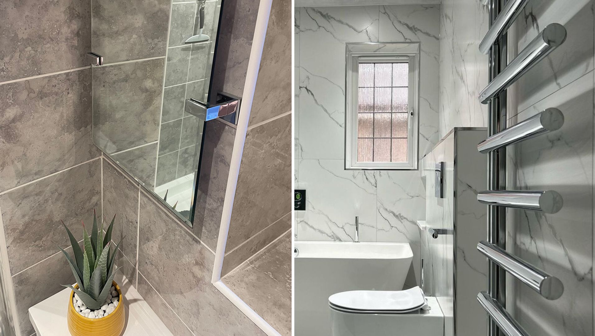 Comparison between PVC and Aluminum tile trim with a focus on cost and durability.