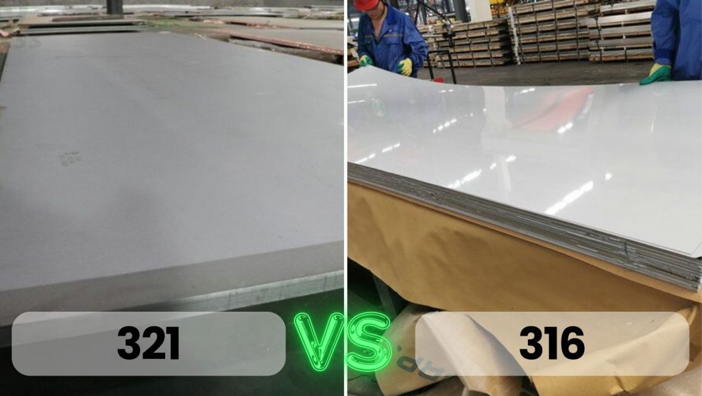 Stainless steel comparison 321 316
