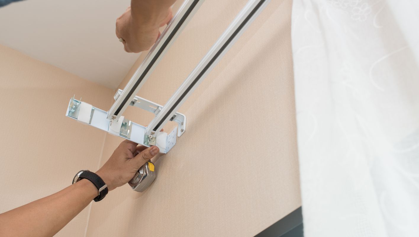 Install a curtain track steps to install a curtain track