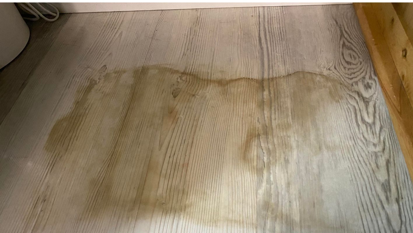 vinyl flooring after moisture erosion
