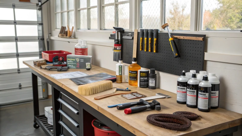 Well-organized workbench with treatment options for black oxide issues