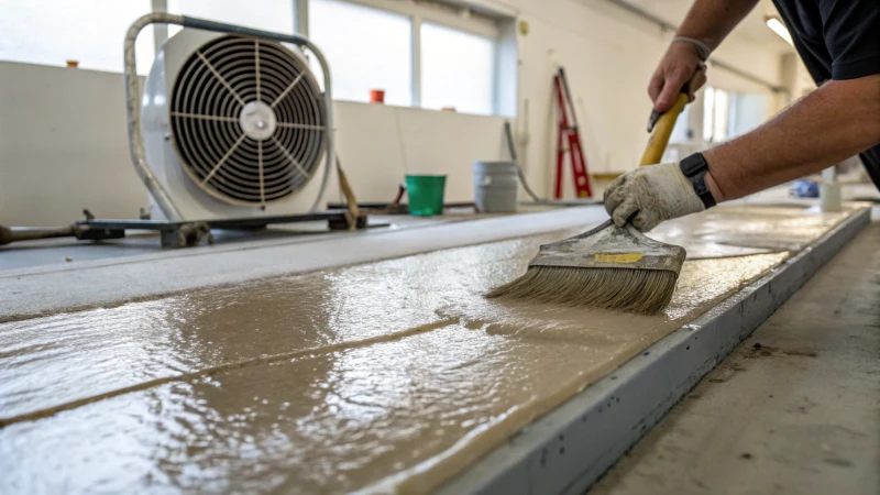 Close-up of rubber cement application with brush