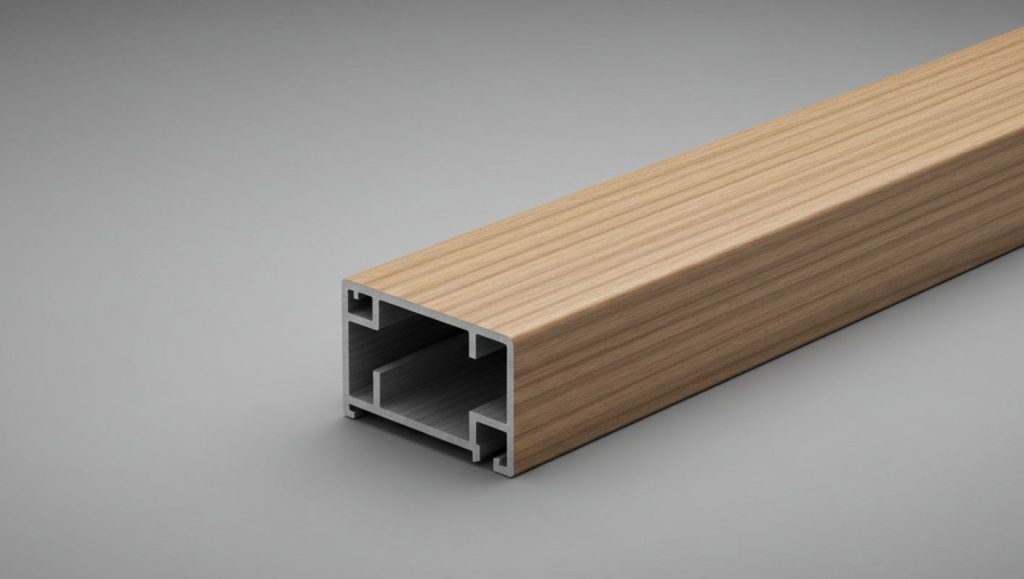 wood grain aluminum profile