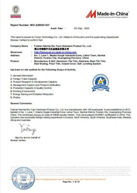 BV Certification