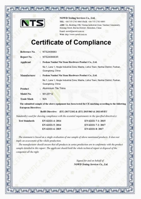 Rohs Certificate
